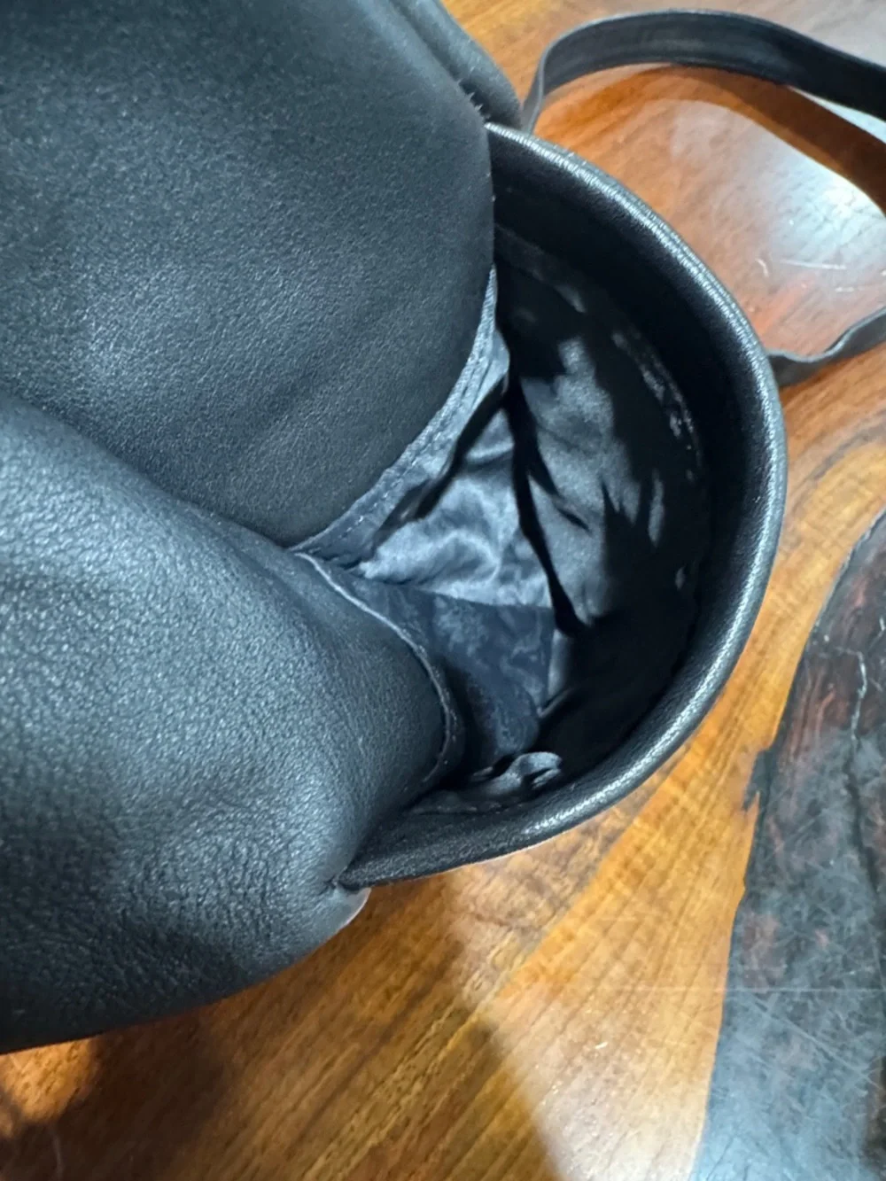 Bruno Rossi Vintage Black Leather Backpack Bag - Made in Italy